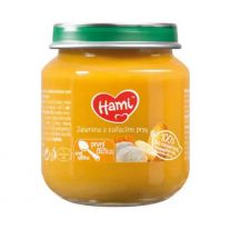 Hami príkrm Zelenina s kuracími prsiami 125g, prvá lyžička