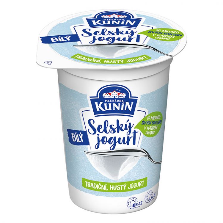 KUNÍN Selský jogurt biely 400g