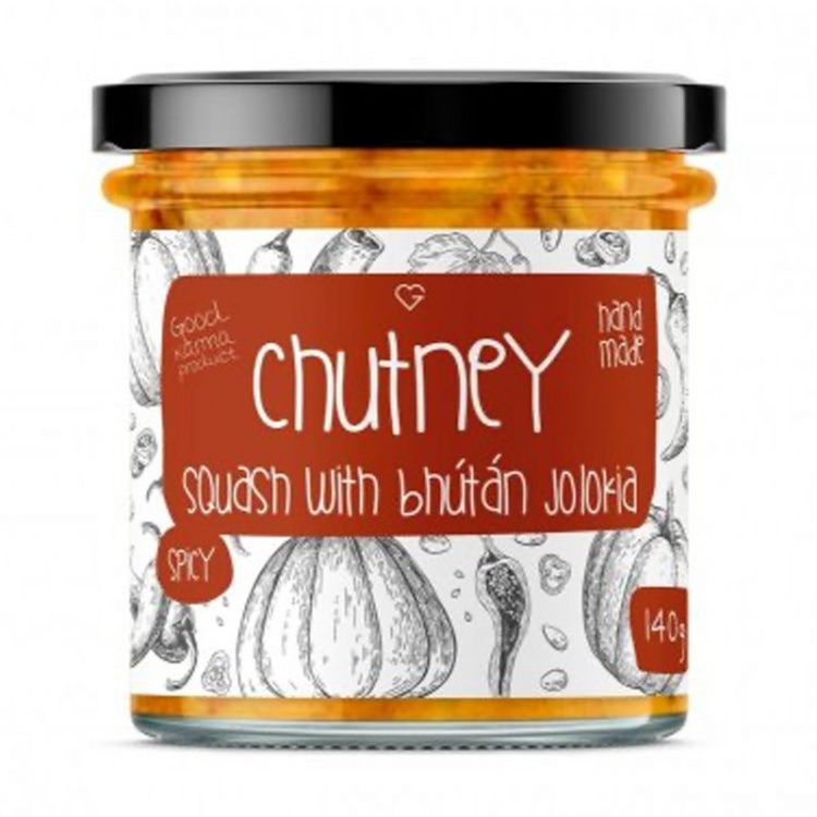 Mana Roots Fajné Tekvicové čatní s chilli bhut jolokia 140 g