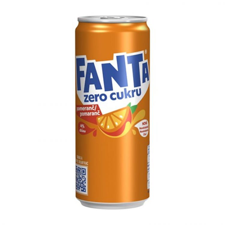 Fanta zero orange sýtený nápoj  330 ml