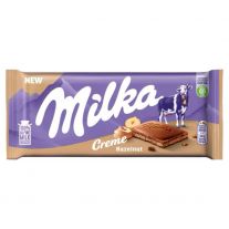 Milka Créme tabuľková čokoláda hazelnut/lieskový oriešok 85 g