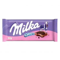 Milka Oreo Sandwich mliečna čokoláda jahoda 92 g