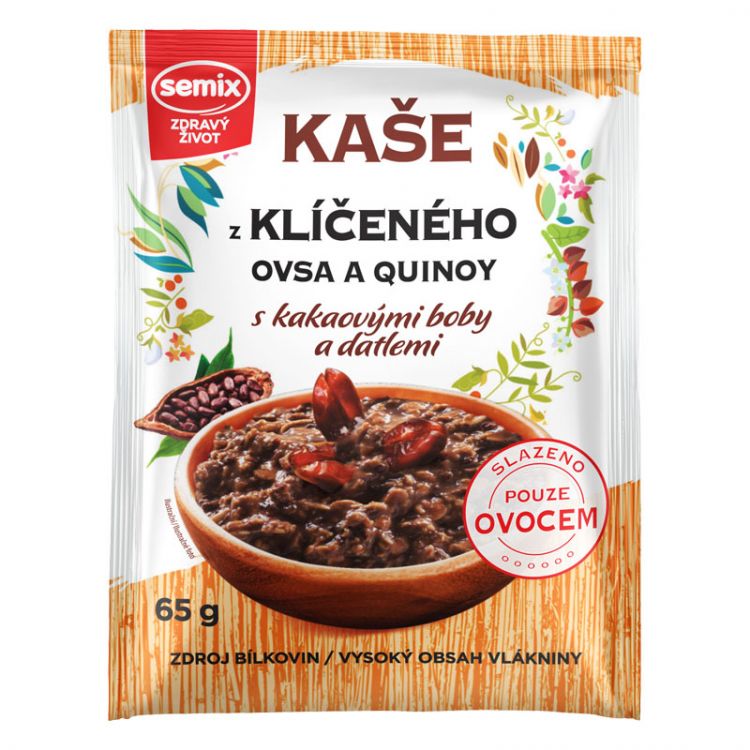 Semix Kaša z klíčeného ovsa a quinoy s kakaovými bôbmi bez lepku 65g