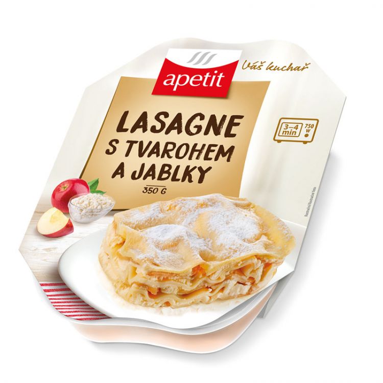 Apetit Lasagne s tvarohom a jablkami 350g