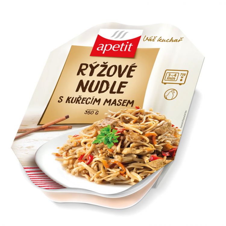 Apetit Ryžové rezance s kuracím mäsom 350g