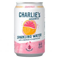 Charlie's Organics sýtená pitná voda s grepovou šťavou 330 ml
