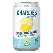 Charlie's Organics sýtená pitná voda s citrónovou šťavou 330 ml