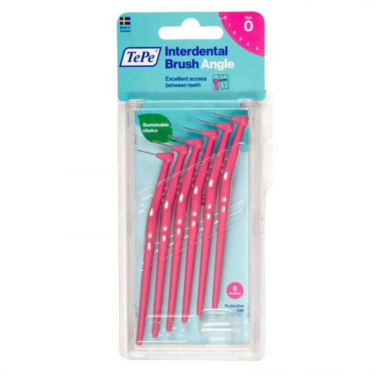 TEPE Medzizubné kefky ANGLE 0,4mm ružová 6ks