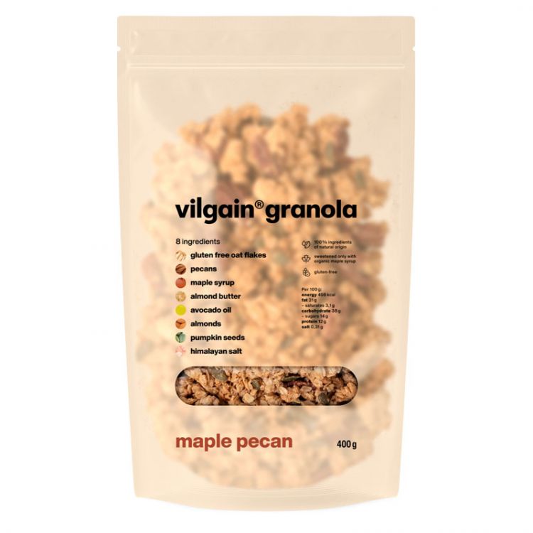 Vilgain Granola Javorový sirup a Pekány 400g