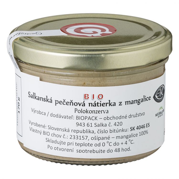 Gastrofarma Salka BIO Pečeňová nátierka z mangalice 170g