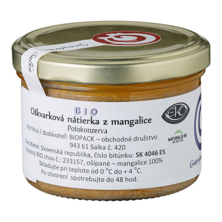 Gastrofarma Salka BIO Oškvarková nátierka z mangalice 170g
