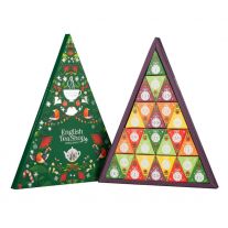 English Tea Shop Bio darčeková kolekcia čajov advent calendar green triangular 50g