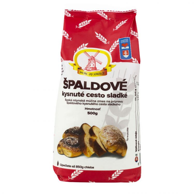 PD Sokolce Múčna zmes, špaldové kysnuté cesto sladké 500g