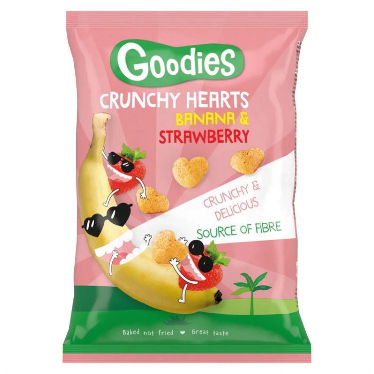 Goodies chrumky srdiečka banán a jahoda 30g