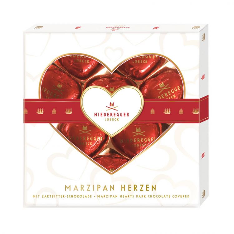 Niederegger Marcipanové srdiečka 125g