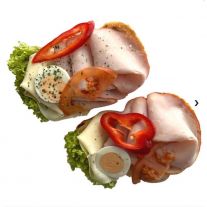 DUO Obložený chlebíček šunkový 220g