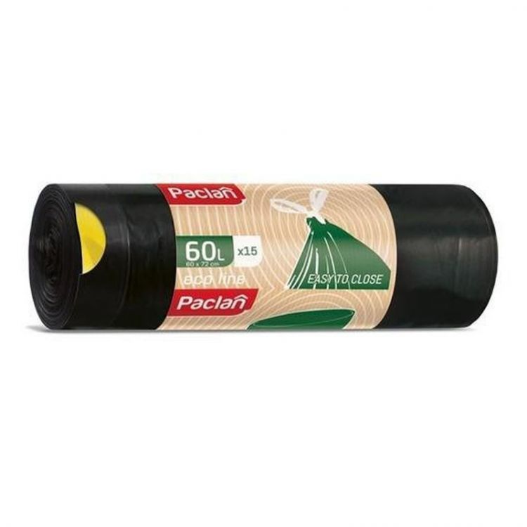 Paclan Vrecia do koša zaťahovacie ECO 60L-15ks
