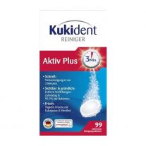 Kukident Aktiv Plus Čistiace tablety na zubnú protézu 99 tabliet