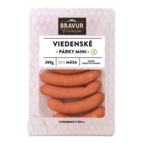 Bravur Viedenské mini párky 200g