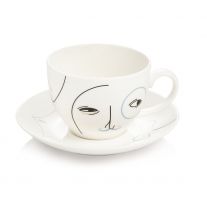 Šálka s podšálkou myCOFFEE,2ks,Emotions