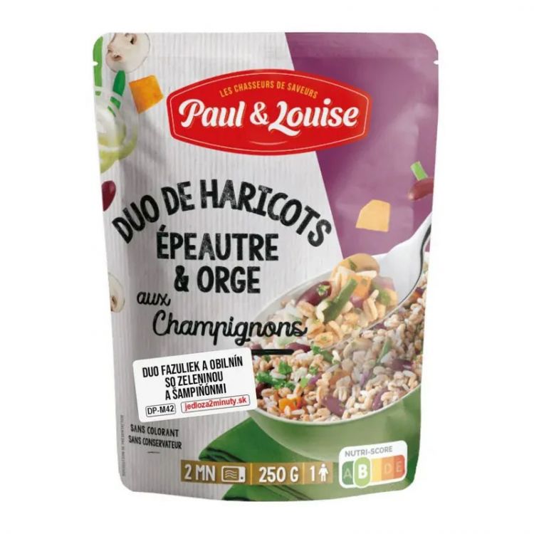 Paul&Louise Duo fazuliek a  obilnín so zeleninou a šampionmi 250g