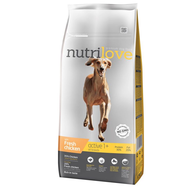Nutrilove Fresh Chicken active 12kg - eDELIA.sk
