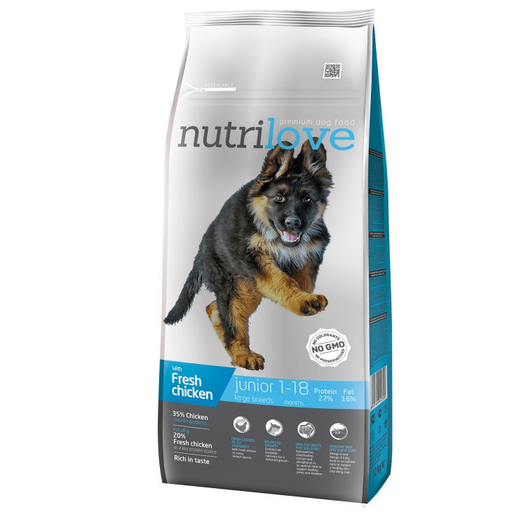 Nutrilove Fresh Chicken junior 12 kg - eDELIA.sk