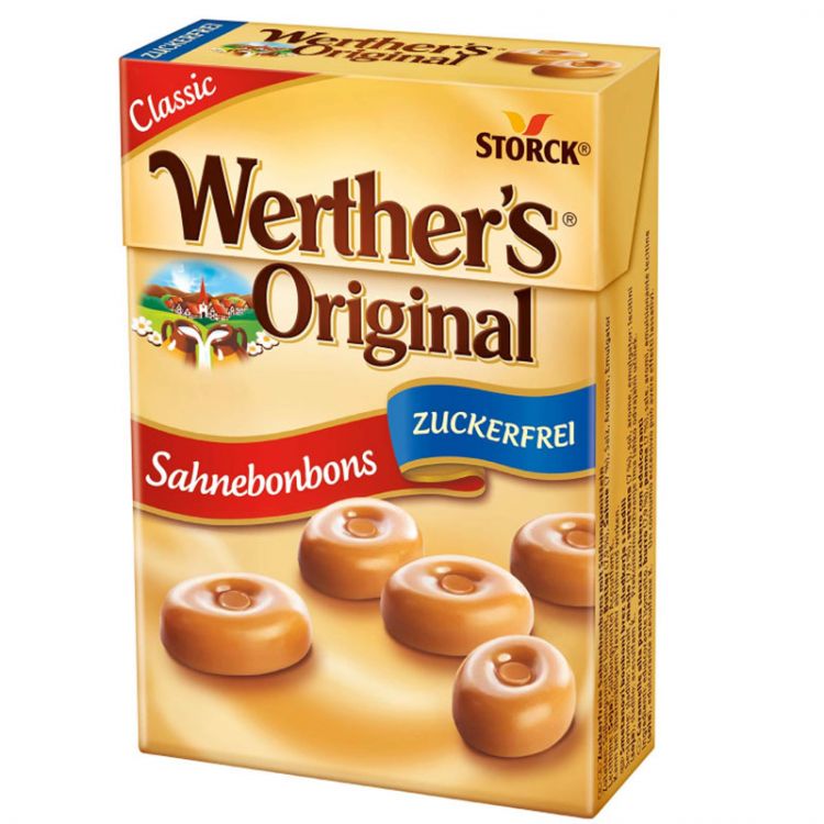 Werther's Original smotanové karamelky bez cukru 42g