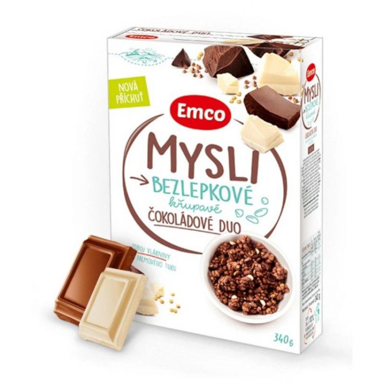 Emco Mysli bezlepkové čokoládové duo 340g