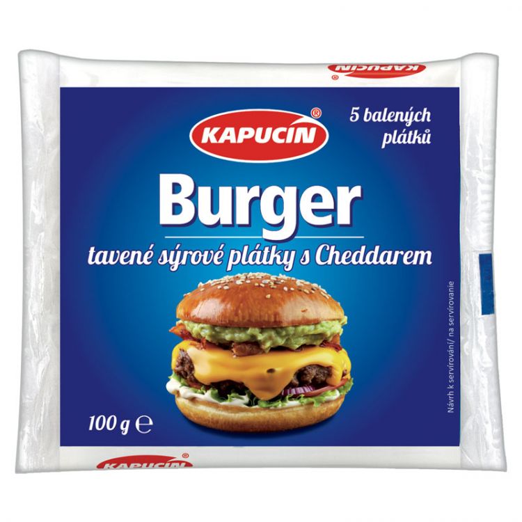 Kapucín plátkový syr Burger 100g