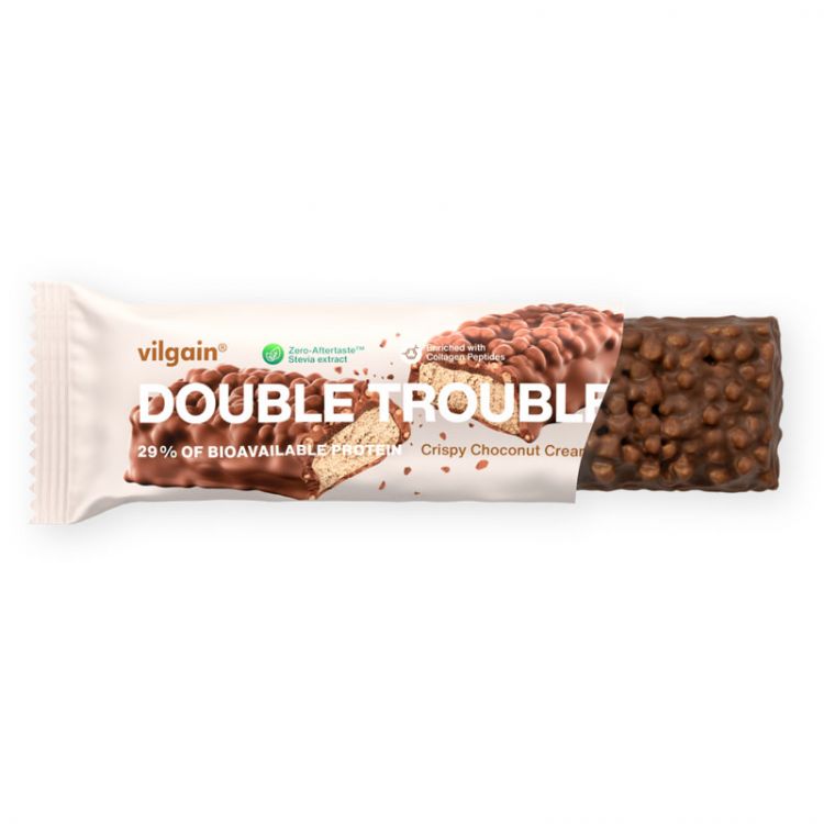 Vilgain Double Trouble Protein Bar Choco bueno s chrumkami 55 g