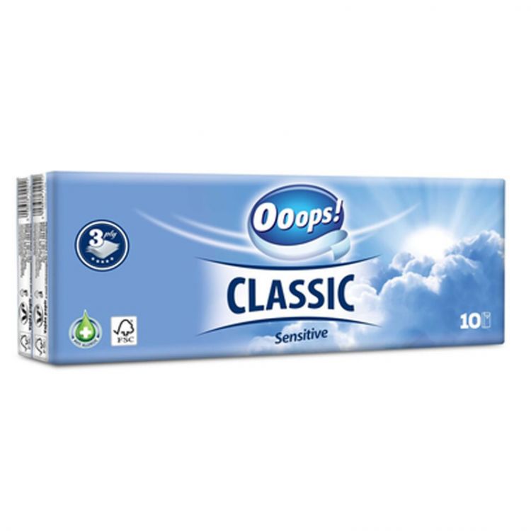 Ooops! Vreckovky Classic Sensitive 10x10/3vrstv.