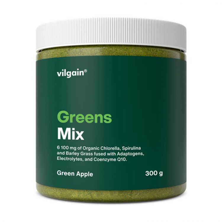 Vilgain Greens Mix zelené jablko bez kofeínu 300 g