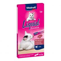 Vitakraft Cat Liquid Snack pečeňovka a biotín 6x15g