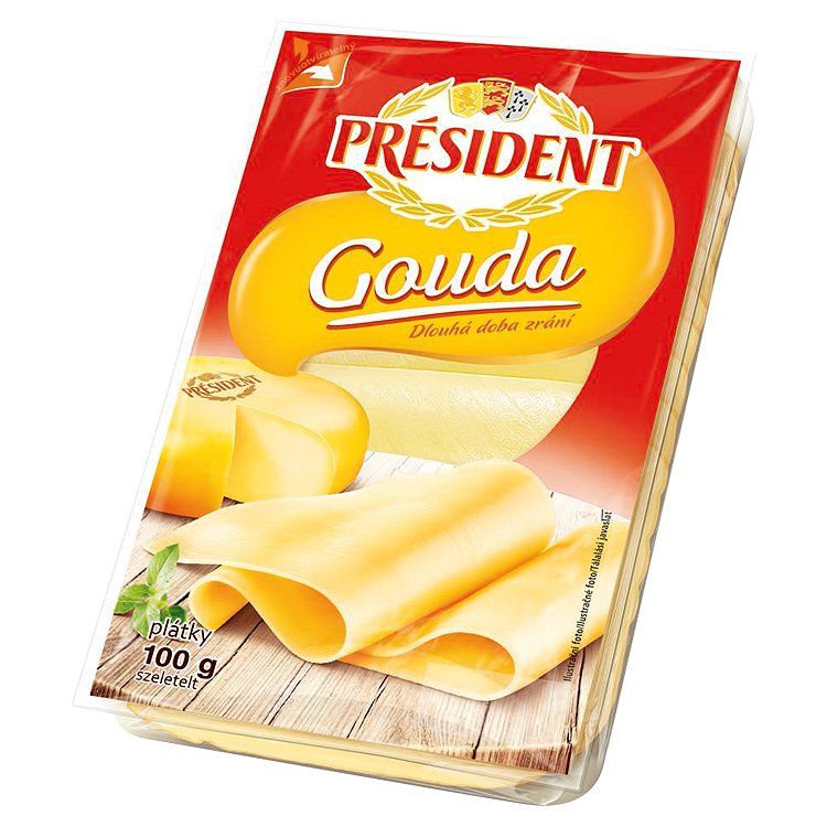 Président Gouda plátky 100 g