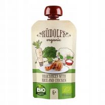 Rudolfs BIO Pyré Zelenina, Ryža s Kuracím mäsom 110g