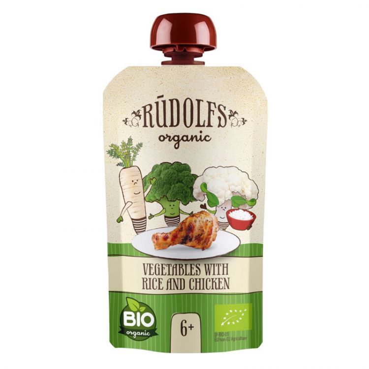 Rudolfs BIO Pyré Zelenina, Šošovica s Morčacím mäsom 110g