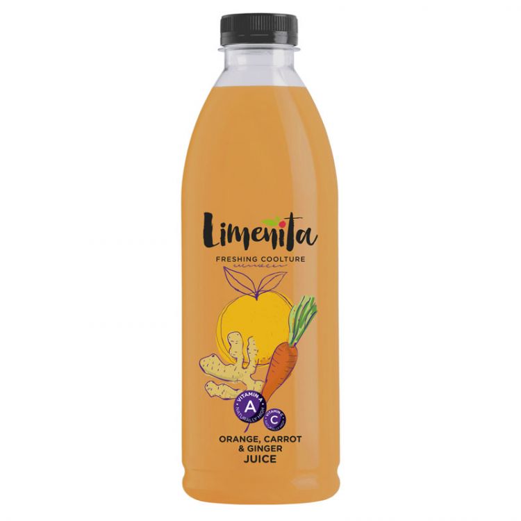 Limeñita Šťava pomaranč, mrkva, zázvor 1l