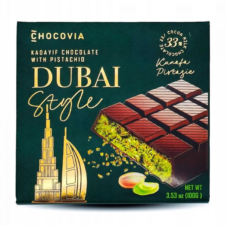 Chocovia Dubajská čokoláda s pistáciovým krémom 100g