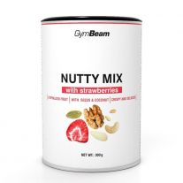 GymBeam Nutty Mix s jahodami 300 g
