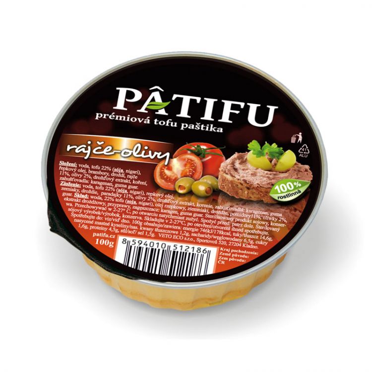 VETO ECO Paštéta tofu paradajky-olivy 100g