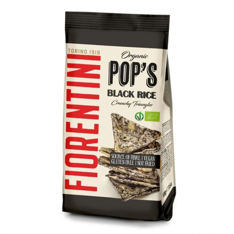 Fiorentini BIO bezlepkové trojuholníky z čiernej ryže s morskou soľou 80g