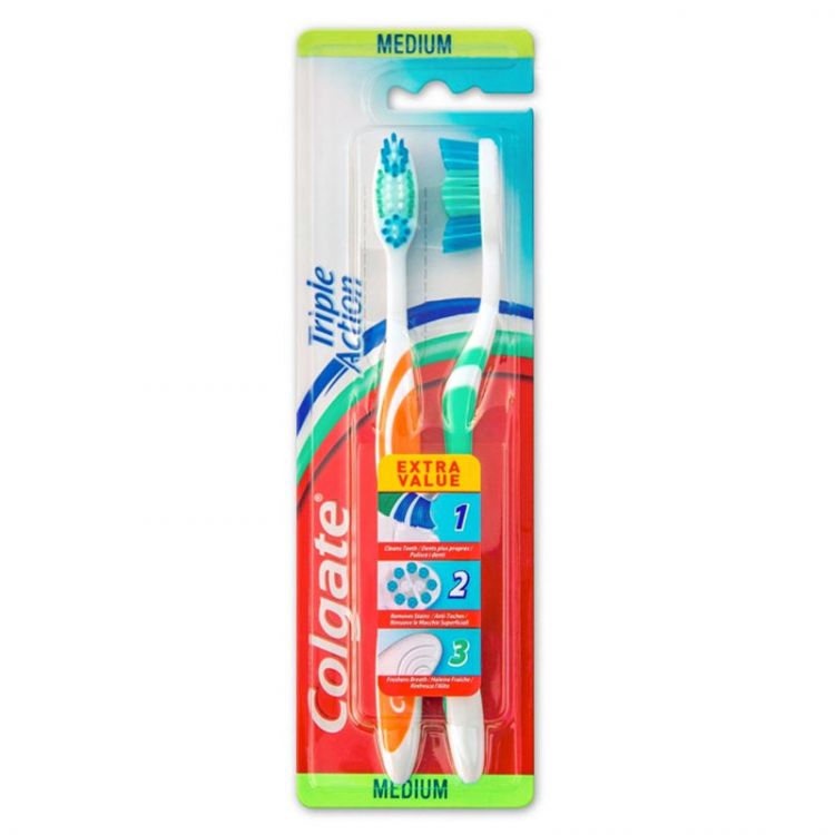 Colgate zubná kefka Triple Action Medium 2ks