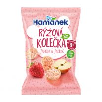 Hamánek Rýžové kolieska Jahoda a Jablko 35g