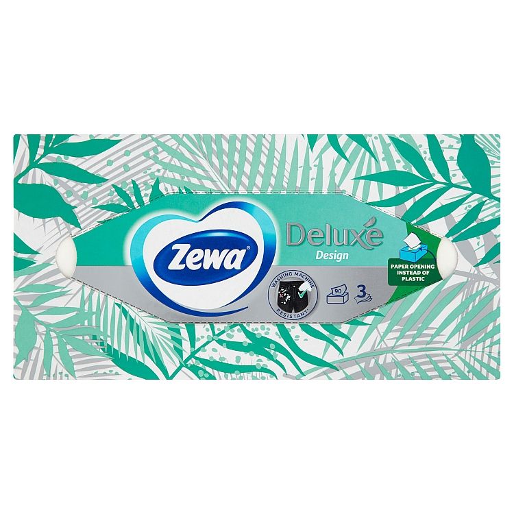 Zewa Deluxe Design papierové vreckovky 3-vrstvové 90 ks