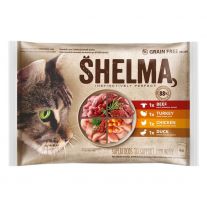 Shelma NM Kapsička Mačka GF kuracina-hovädzie, kač-mor4 x 85g v omáčke