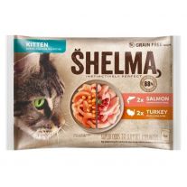 Shelma NM Kapsička Mačka losos-morka 4 x 85g kitten