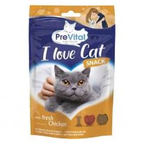 PreVital Snack Mačka kura  I love cat 60g