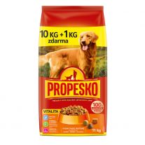 Propesko Granule Pes Vitality hovädzie-hydina-zelenina 10+1kg