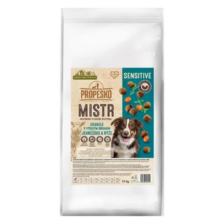 Propesko Mistr Granule Pes jahna-ryža 12 kg